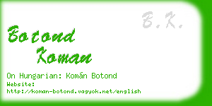 botond koman business card